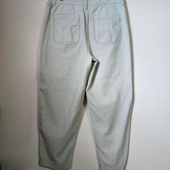 EUC J. CREW LIGHT MINT GREEN COTTON RELAXED CHINOS PANTS SIZE 12 / L - Picture 3 of 16